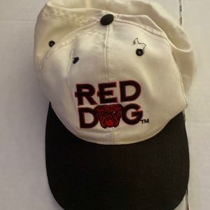 VINTAGE Red Dog Beer Snapback Hat Cap Bull Dog